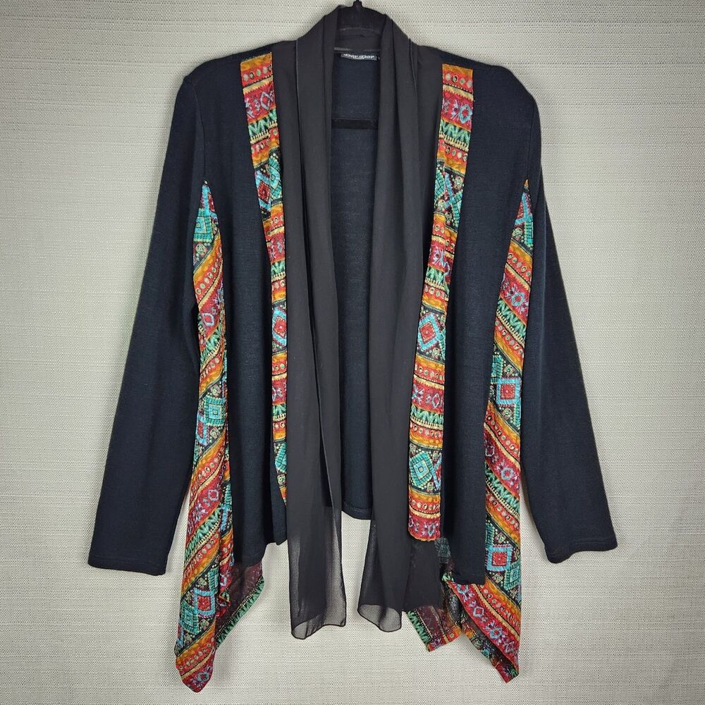 Anthropologie Dor Dor Couture Medium Open Cardigan Sweater Lagenlook Artsy Boho
